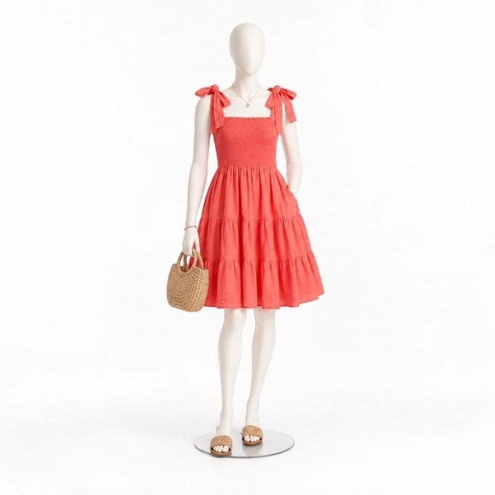 Xírena Coral Tie-Shoulder Dress — Size M